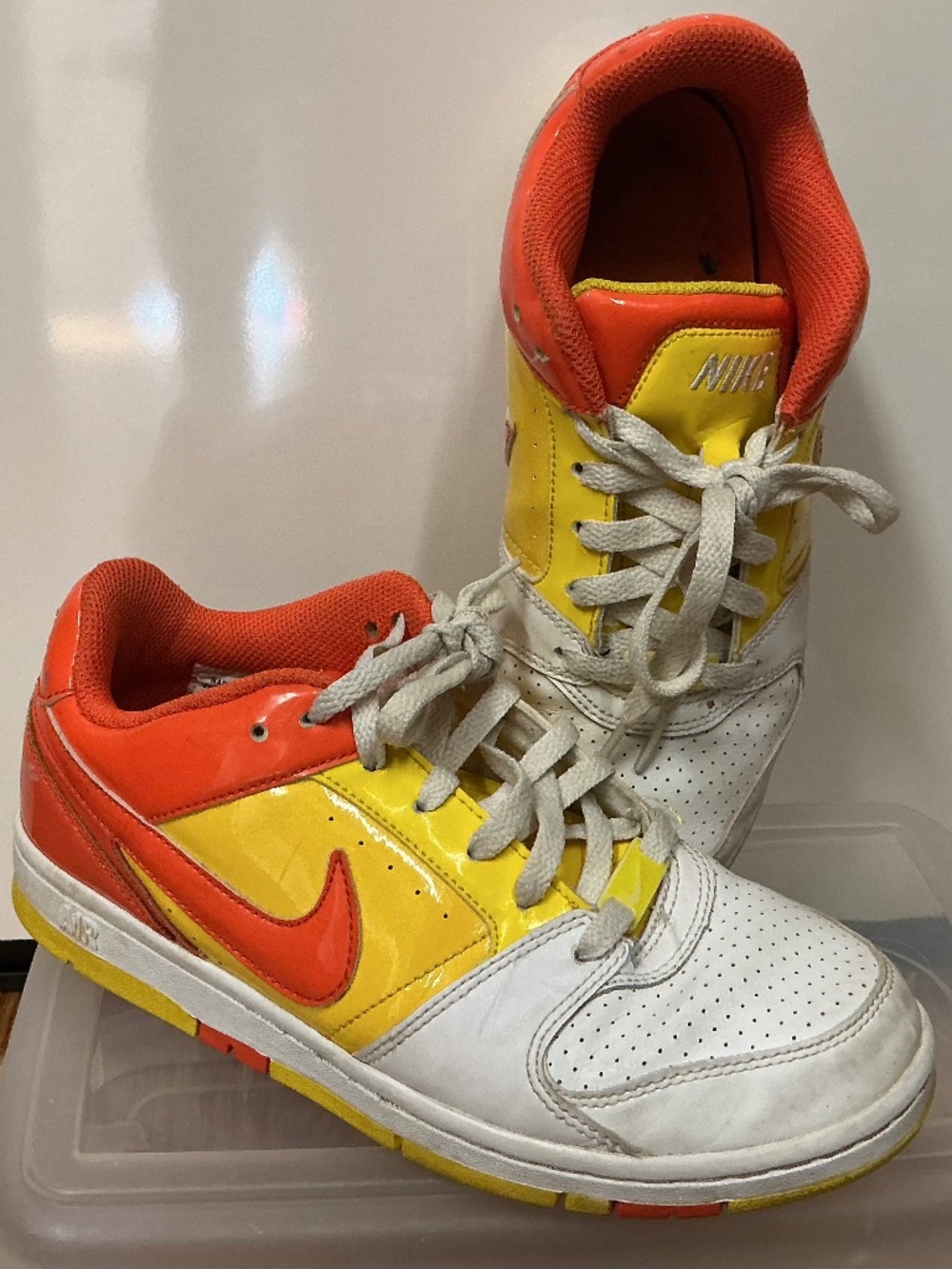 Vintage 2008 Nike Air Prestige 2 Tour Yellow Orange Size 7 Rare Women’s